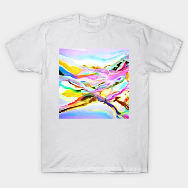 Coastal Color Abstract T-Shirt by DANAROPER